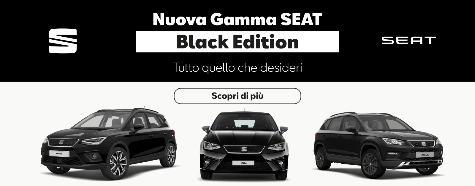 Nuova Gamma SEAT Black Edition