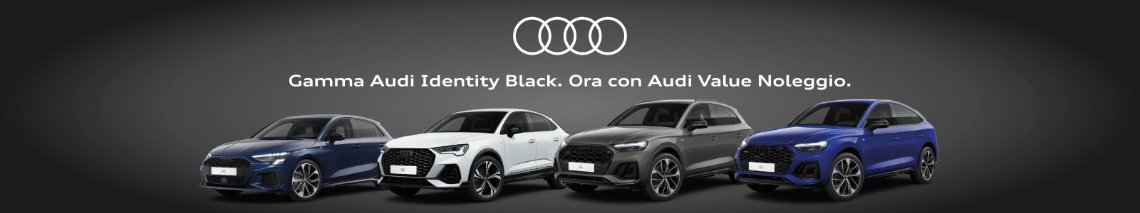 Gamma Audi Identity Black con Audi Value Noleggio
