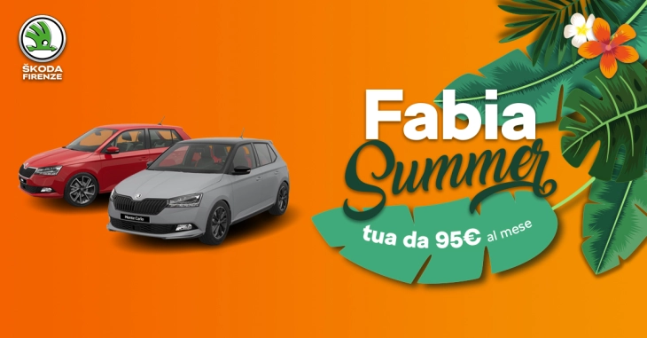 Solo da Škoda Firenze, Fabia è tua da 95€ al mese