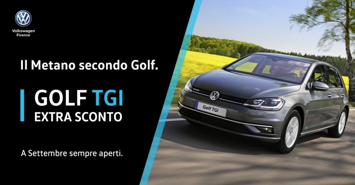 L'unica auto a metano che è anche una Golf. A Firenze è subito disponibile per te.