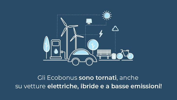 Gli Ecobonus sono tornati anche per veicoli elettrici ibridi e a basse emissioni!