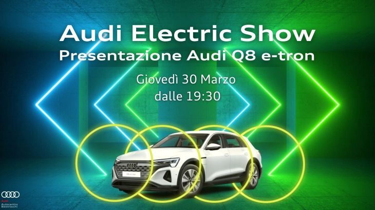 Audi Electric Show: scopri Q8 e-tron e tutta la gamma e-tron al nostro Evento